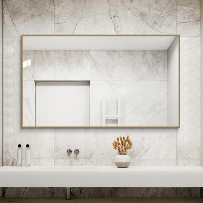 Yishare Rectangular Aluminum-Frame Ultra-Clear Explosion-Proof Bathroom Mirror