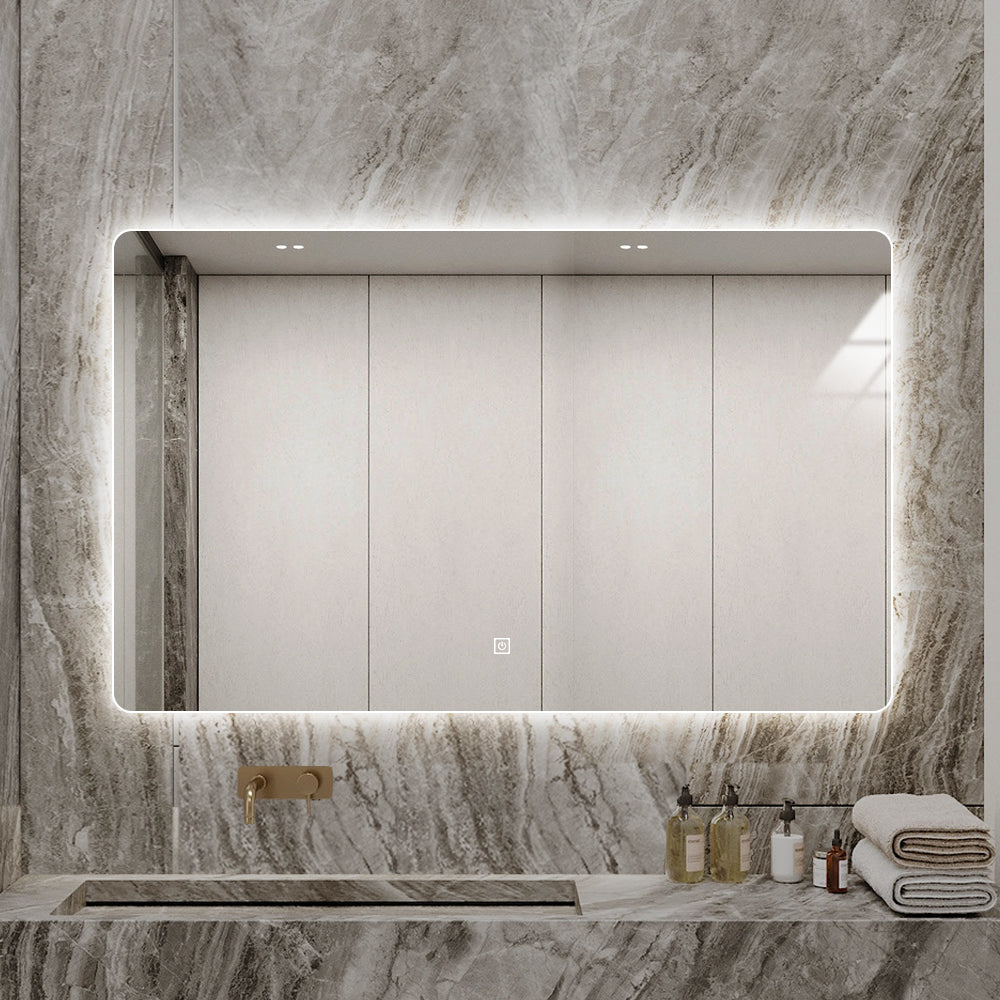 Yishare Rectangular Frameless Defogging Explosion-Proof Radar-Sensing Bathroom Mirror