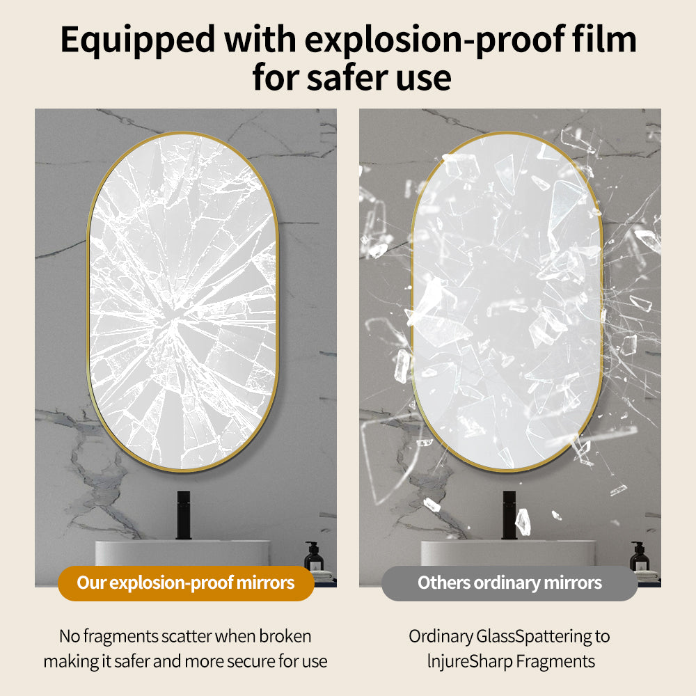 Yishare Obround Framed High-Definition Explosion-Proof Full-Length Mirror