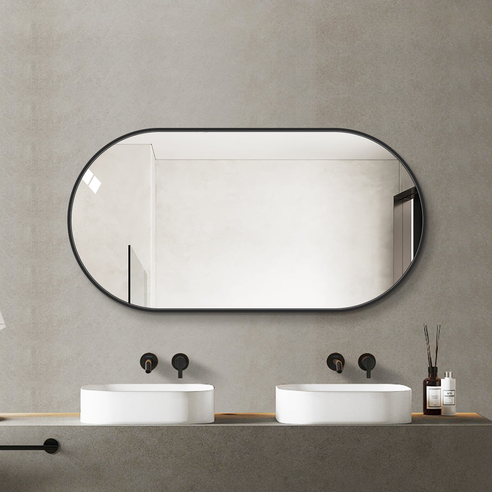 Yishare Obround Framed High-Definition Explosion-Proof Full-Length Mirror