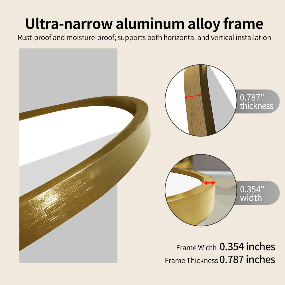 Yishare Obround Framed High-Definition Explosion-Proof Full-Length Mirror