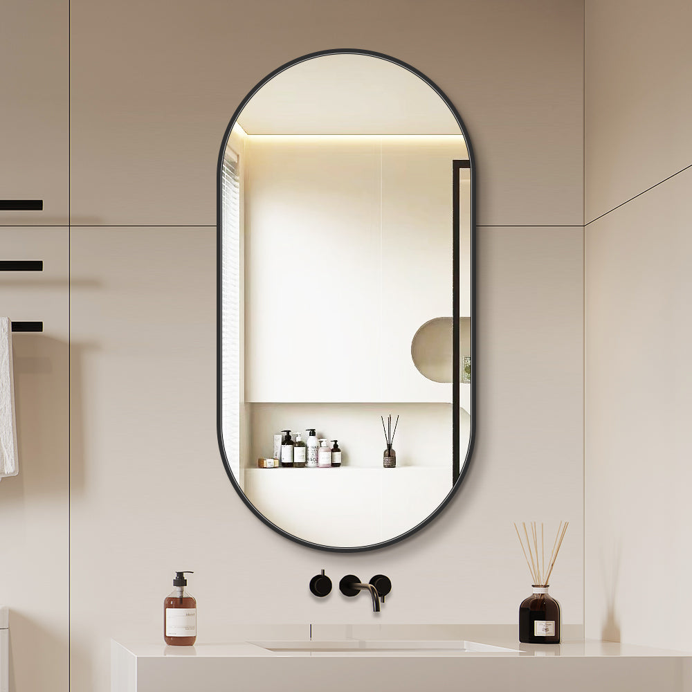 Yishare Obround Framed High-Definition Explosion-Proof Full-Length Mirror