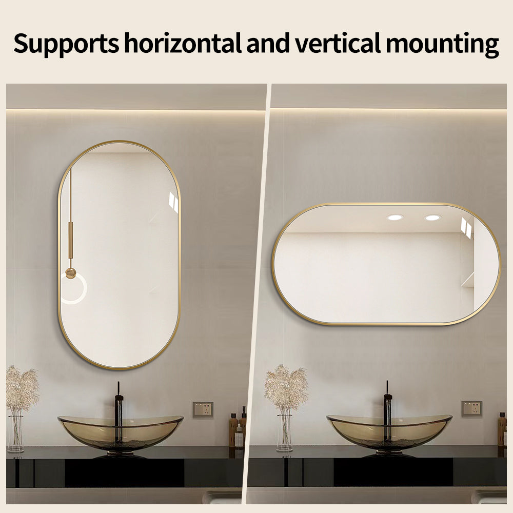 Yishare Obround Framed High-Definition Explosion-Proof Full-Length Mirror