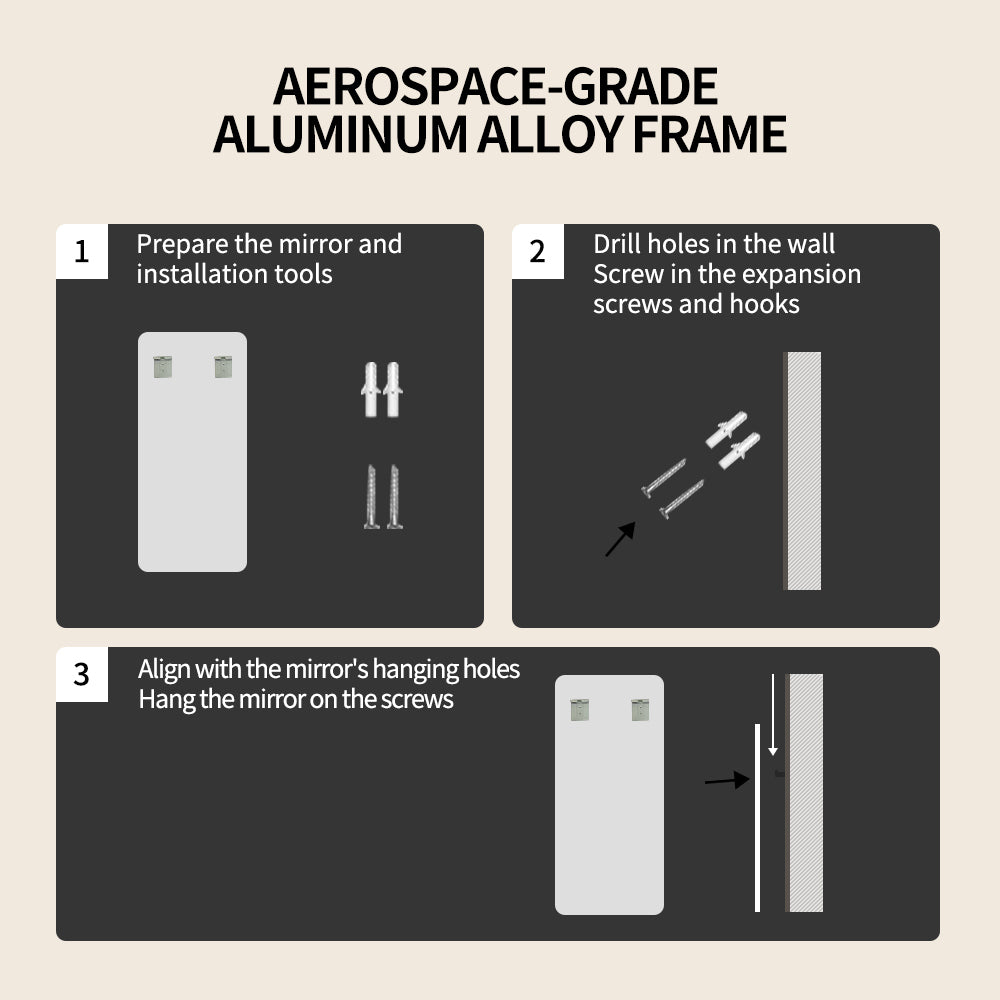 Yishare Frameless Explosion-Proof Full-Length Mirror