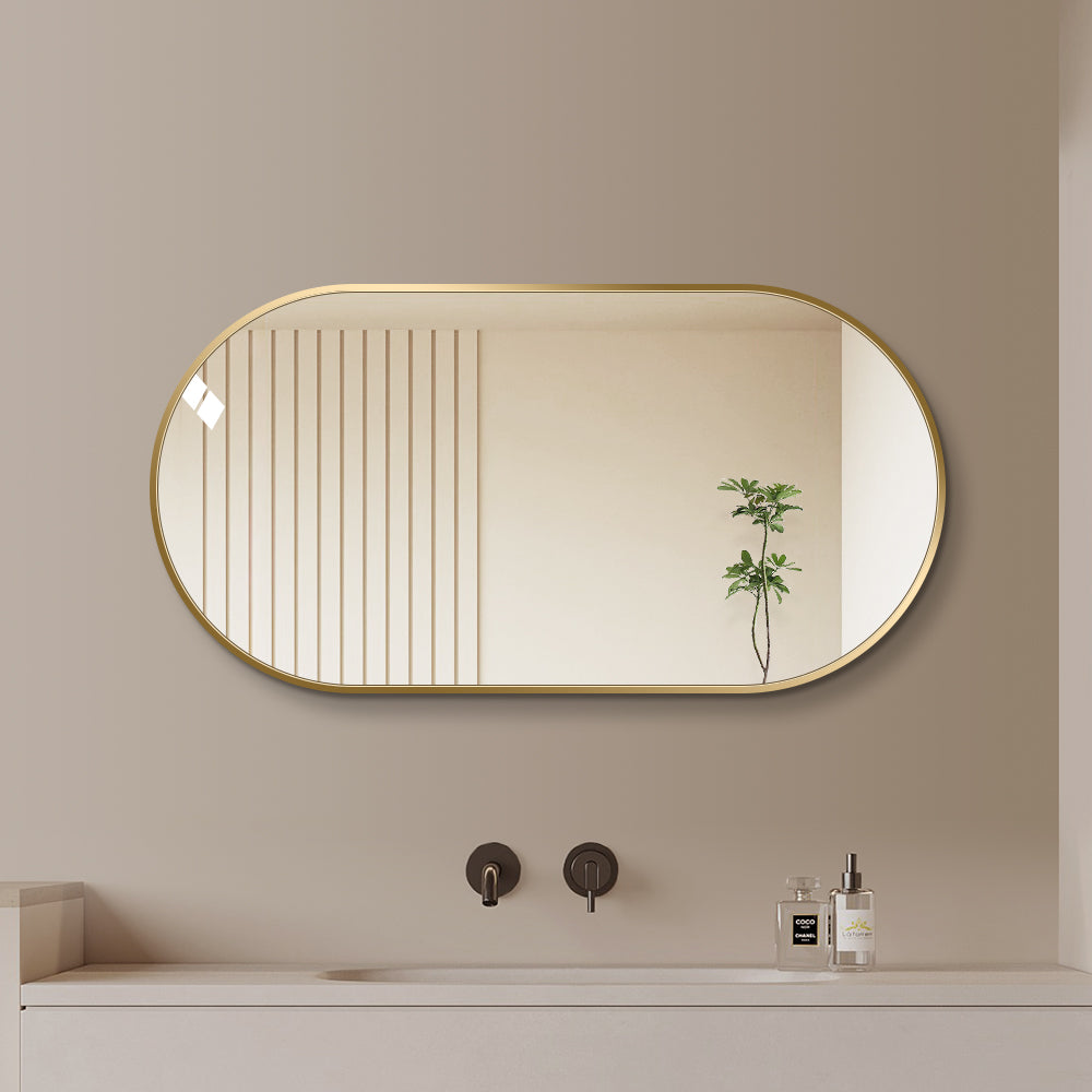 Yishare Obround Framed High-Definition Explosion-Proof Full-Length Mirror