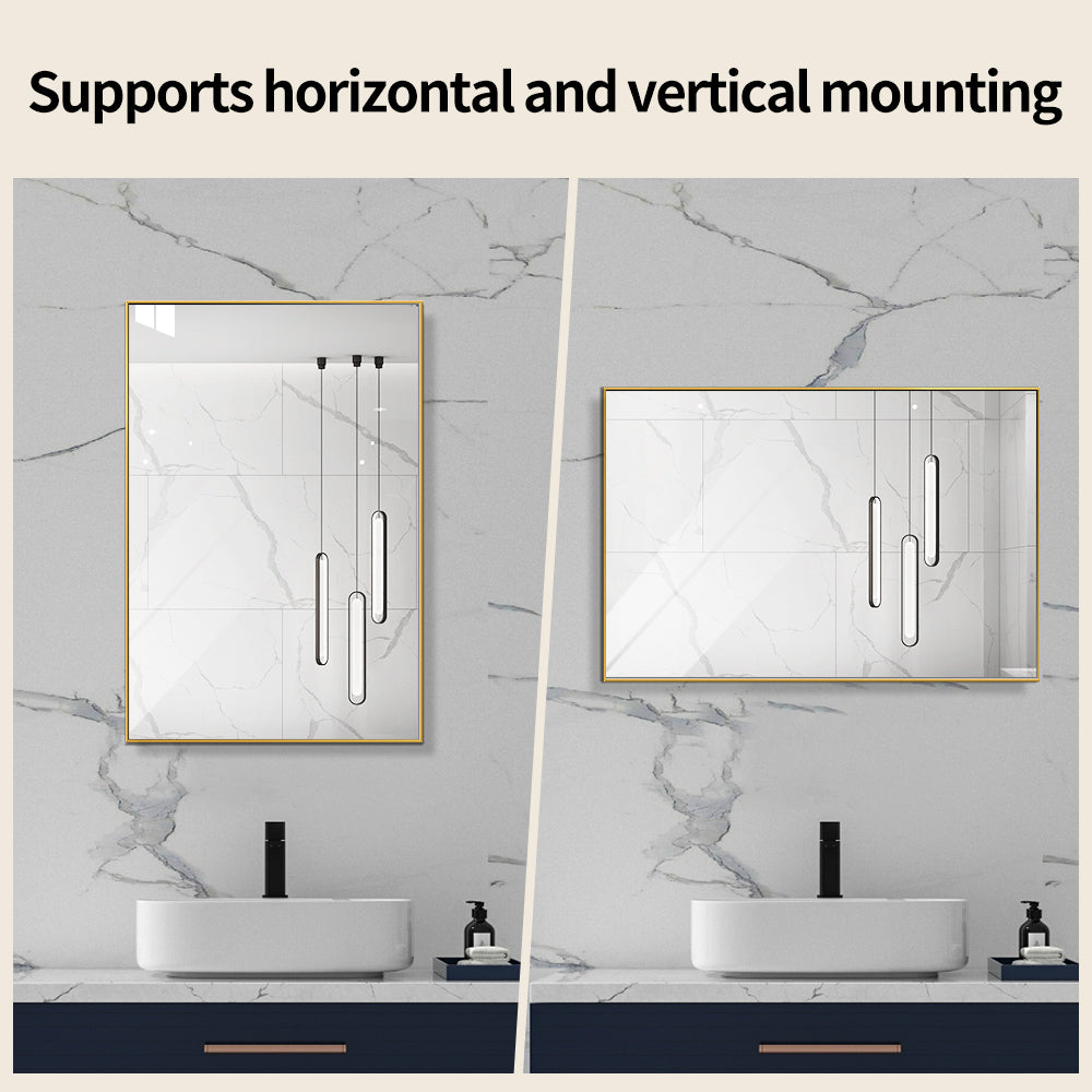 Yishare Rectangular Aluminum-Frame Ultra-Clear Explosion-Proof Bathroom Mirror