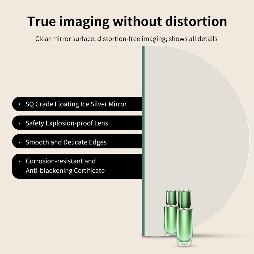 Yishare Semi-Circular Frameless LED Smart Full-Length Mirror