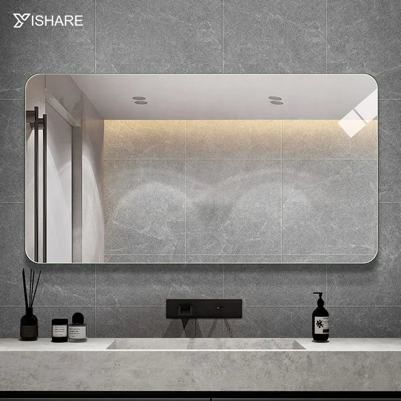 Factory Direct Modern Illuminated Wall Mounted Frameless Mirror for Home Decor Clear Bathroom Vanity for Hotel Washroom