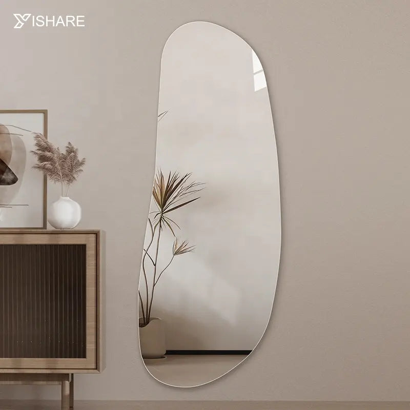 Modern Luxury Asymmetrical Irregular Large Glass Mirror Frameless Wall Mounted for Bedroom Bathroom Decor Wholesale