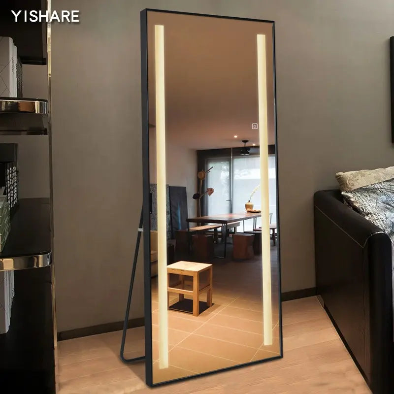 Yishare Factory Direct Illuminated Smart LED Dressing Mirror Modern Wall Mounted Beauty Salon Mirror Decoration for Hotels