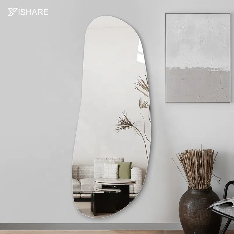 Modern Luxury Asymmetrical Irregular Large Glass Mirror Frameless Wall Mounted for Bedroom Bathroom Decor Wholesale
