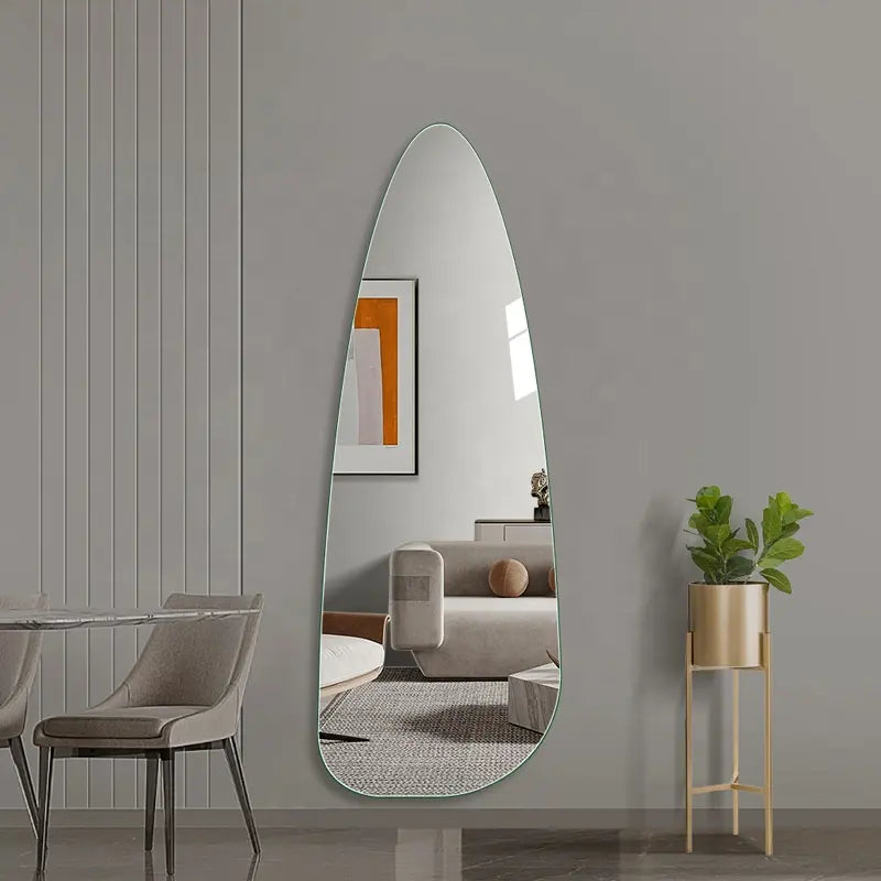 New Design Home Decorative Frameless Irregular Wall Mirror Full Length Mirror Dressing Mirrors