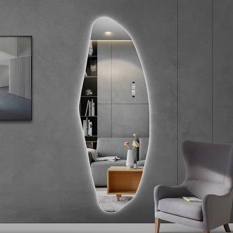 Smart LED Backlit Dressing Mirror Modern Home Decorative Frameless Wall Mounted for Bathroom Bedroom Easy Wall Hanging