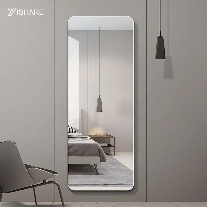 Modern Minimal Aluminium Alloy Frame Full Body Mirrors Wall Mounted Mirrors for Bedroom Dressing Mirrors