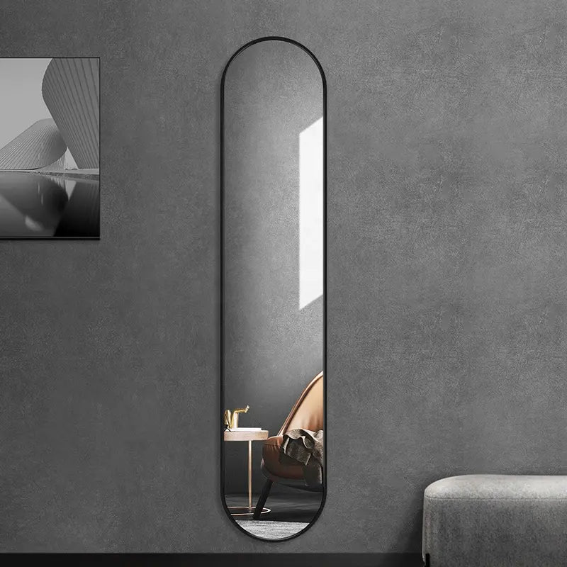 Yishare New Design Home Decorative Aluminium Alloy Frame Narrow Mirror Wall Mounted Full Length Mirror Dressing Mirror