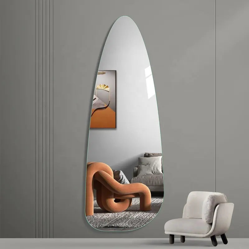 New Design Home Decorative Frameless Irregular Wall Mirror Full Length Mirror Dressing Mirrors