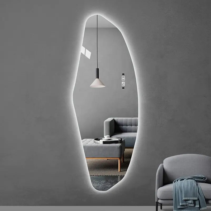 Smart LED Backlit Dressing Mirror Modern Home Decorative Frameless Wall Mounted for Bathroom Bedroom Easy Wall Hanging