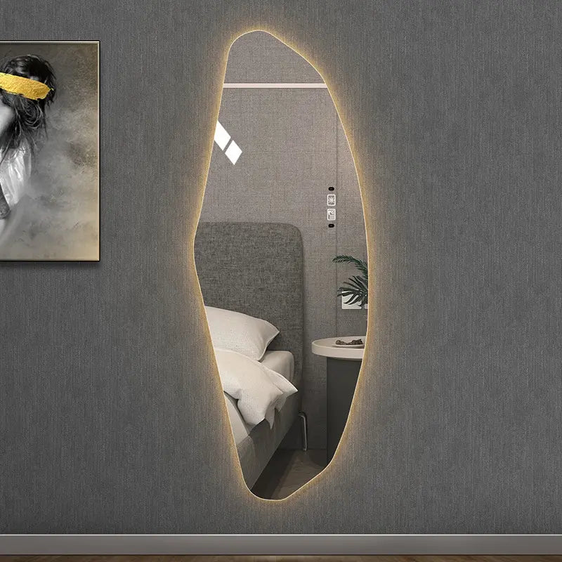 Smart LED Backlit Dressing Mirror Modern Home Decorative Frameless Wall Mounted for Bathroom Bedroom Easy Wall Hanging