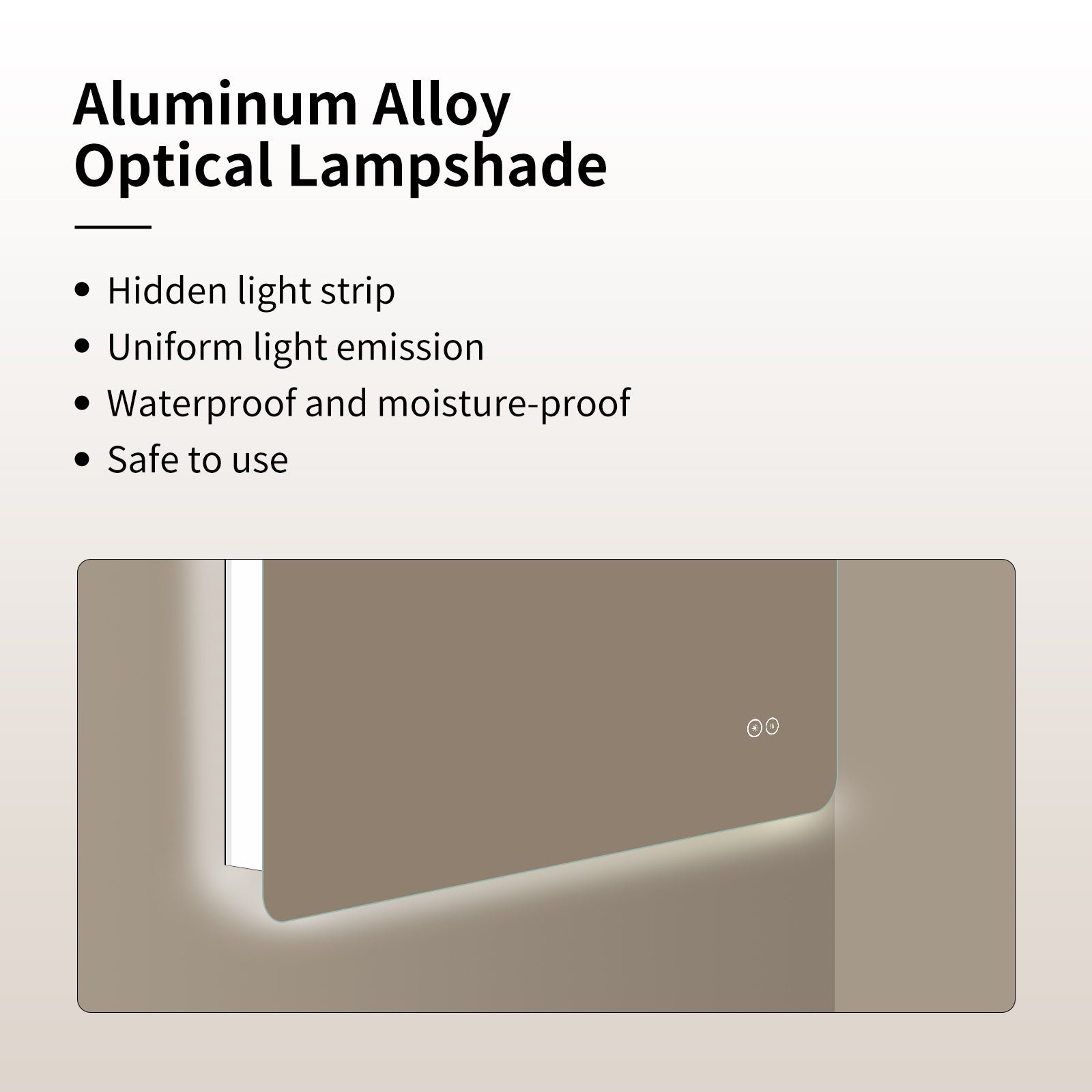 Yishare Rectangular Frameless LED Explosion - Proof and Anti - Fog Wall - Mounted Bathroom Mirror