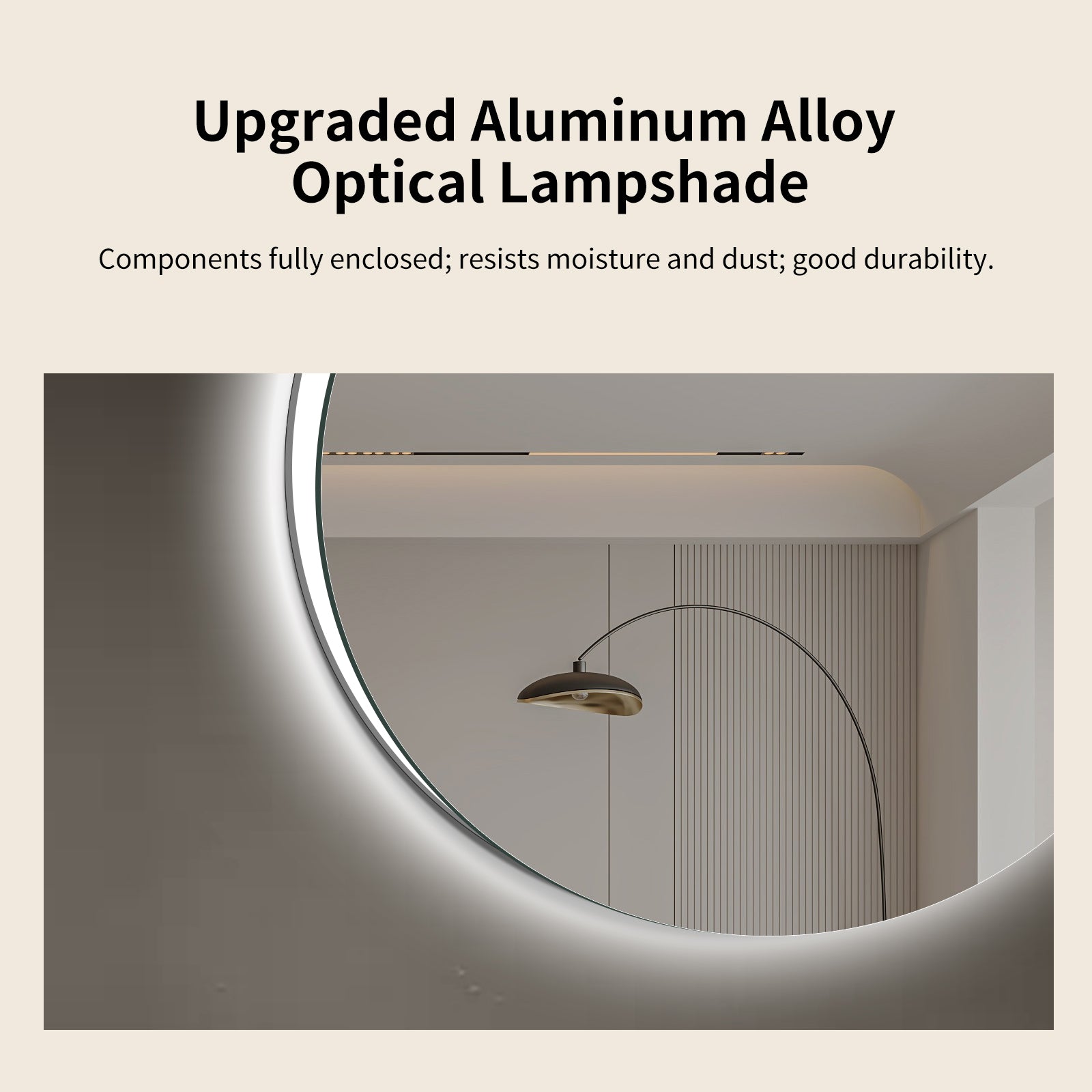 Yishare LED Frameless Round Anti - Fog Wall - Mounted Bathroom Mirror