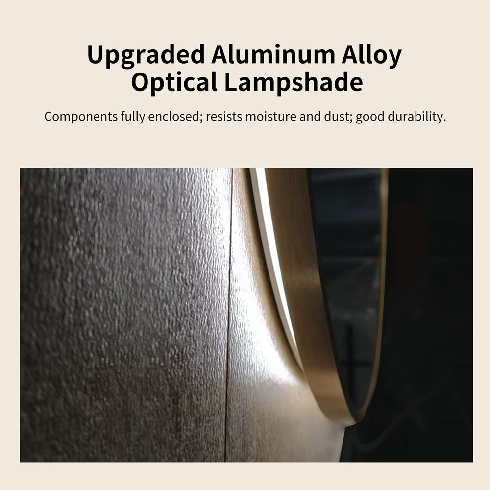 Yishare Oval-Shaped Framed Backlit Defogging Explosion-Proof Bathroom Mirror