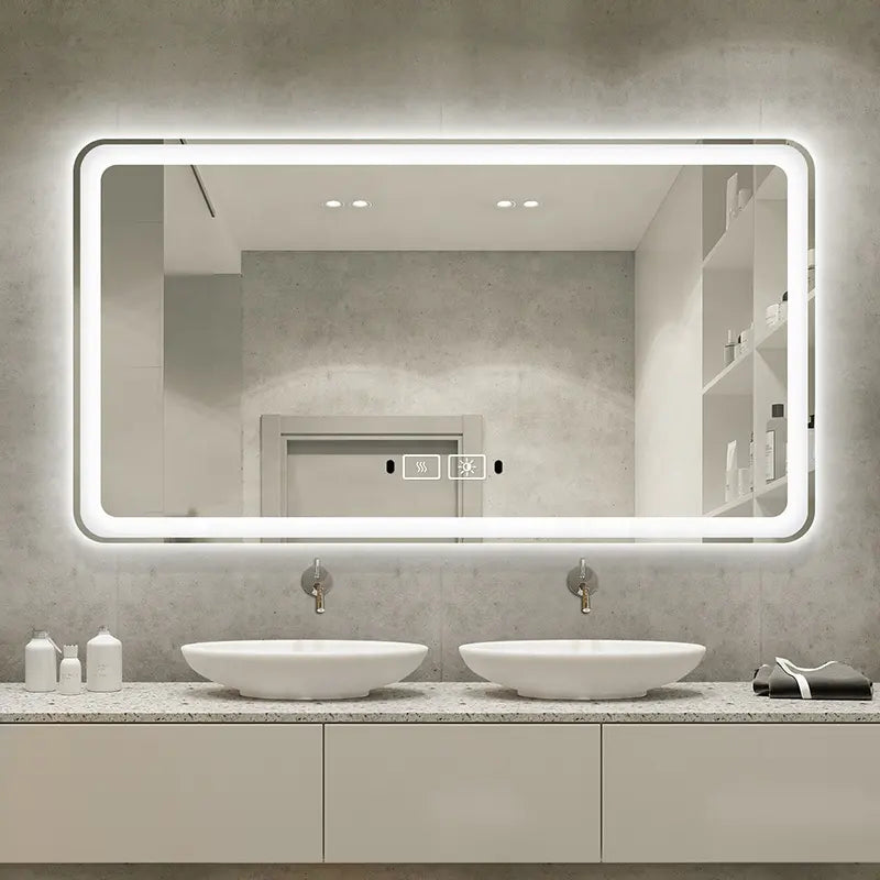 New Design Hotel House Decorative Bathroom Mirrors Smart Illuminated Led Mirrors for Bathroom