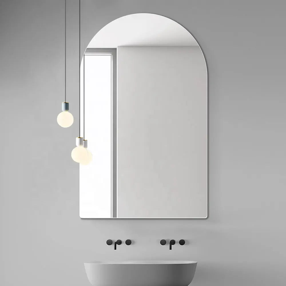 Hot Selling Nordic Style Decoration Frameless Arch-shaped Bath Mirrors Wall Mounted Bathroom Mirrors