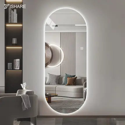 Factory Direct Custom Illuminated Smart LED Full Body Dressing Mirror Modern Style Wall-Mounted Home Furniture Decor