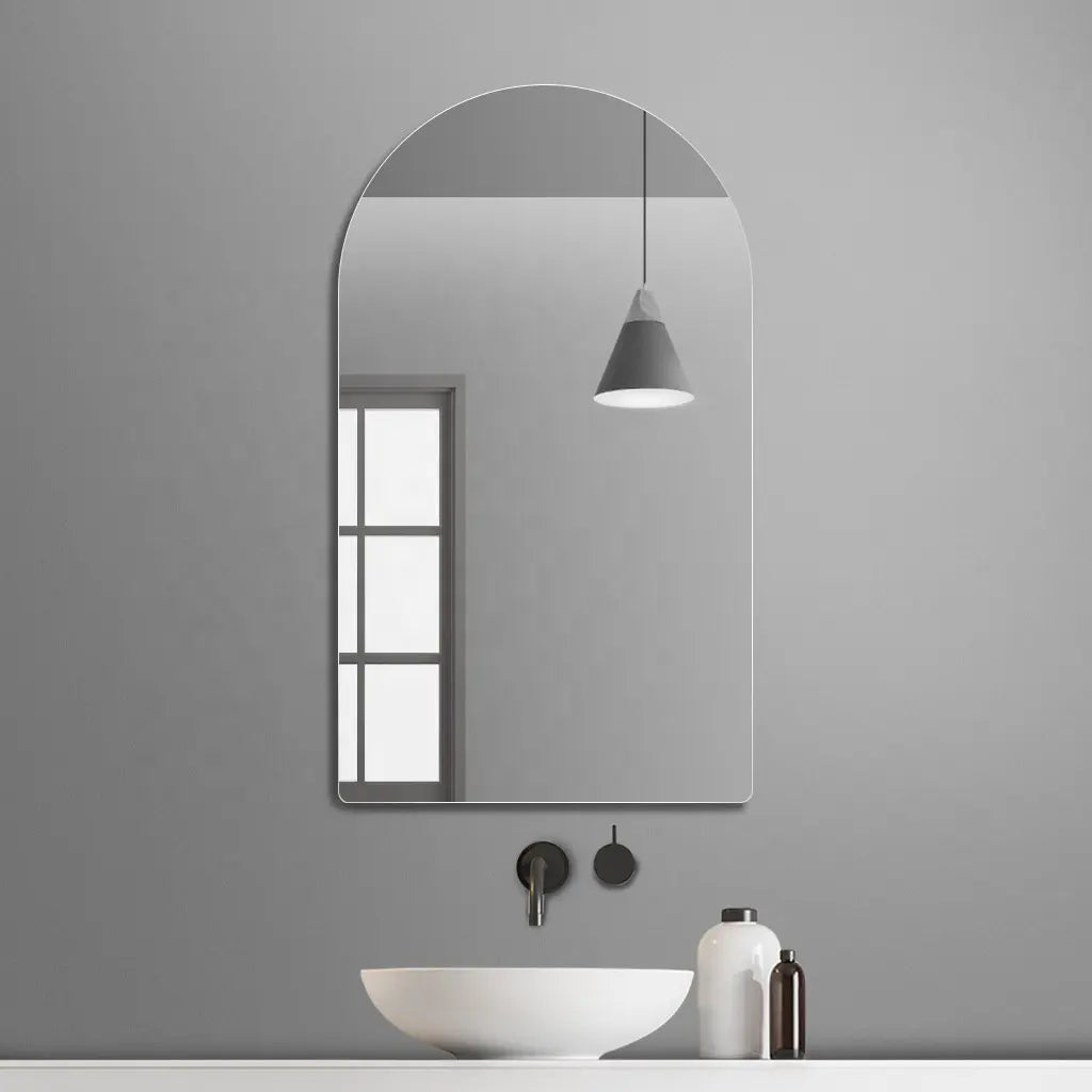 Hot Selling Nordic Style Decoration Frameless Arch-shaped Bath Mirrors Wall Mounted Bathroom Mirrors
