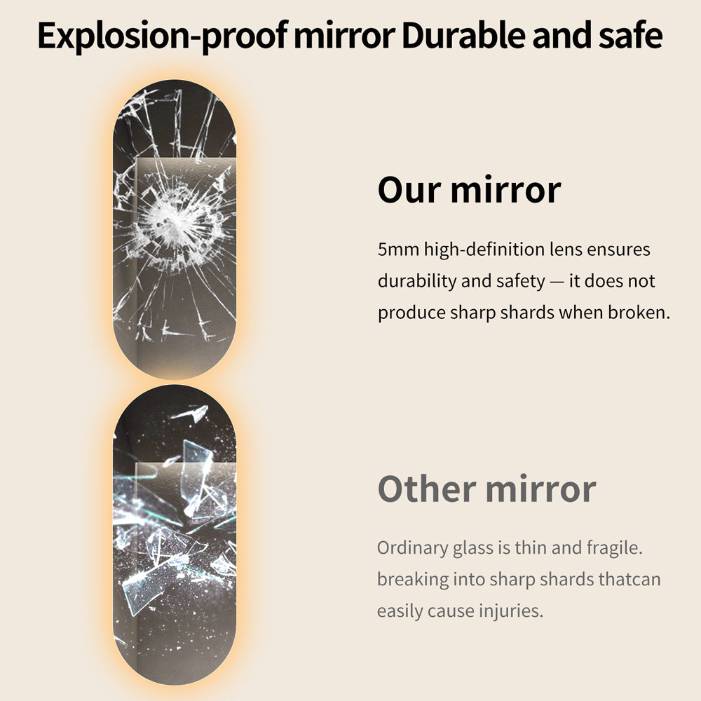 Yishare LED Runway-shaped Frameless Explosion-proof Full-length Mirror