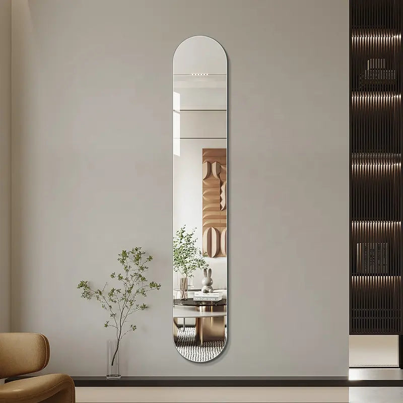 Factory Direct 5mm Thick Full-Length Wall Mirror New Art Deco Design for Living Room Compact Pattern Home Decor Makeup Tool