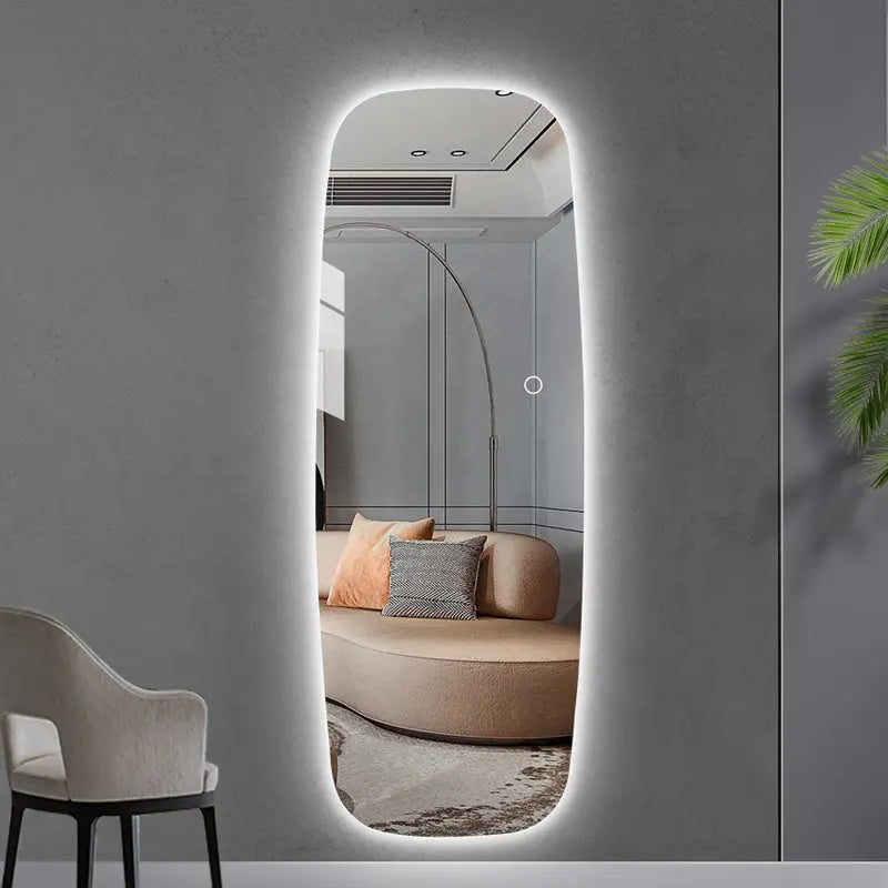 High Standard Customizable Modern LED Wall Mounted Decorative Frameless Backlit Dressing Mirrors Smart Illuminated Home Use