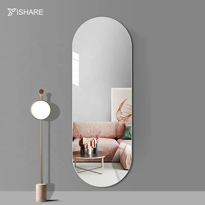 YISHARE Custom Modern Simple Home Decoration Full Length Mirror Bedroom Mirrors Decorative Wall Mounted Dressing Mirrors