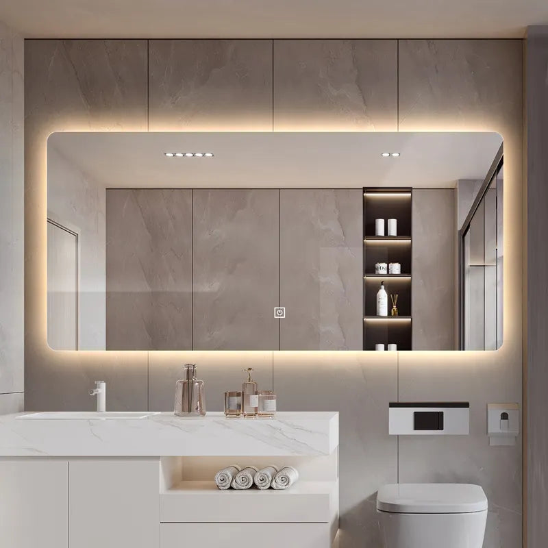 Modern Classic Design Wall-Mounted Frameless LED Bathroom Vanity Mirror Antifog for Home or Hotel Use Factory Direct Sell