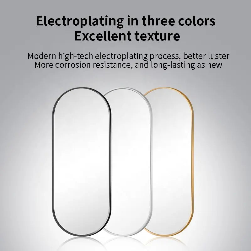 Aluminum Alloy Full-Body Dressing Large Oval Illuminated Graphic Design for Living Room Bedroom Bathroom Decorative Solution