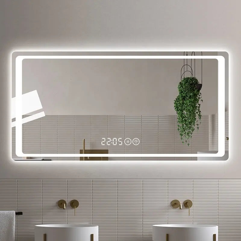 Modern Smart Touch Screen LED Bathroom Mirror Waterproof Wall Mount Lighting Home Hotel Decoration Cosmetic Magnifier