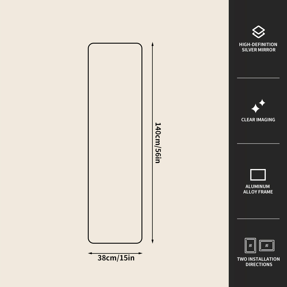 Yishare Frameless Explosion-Proof Full-Length Mirror