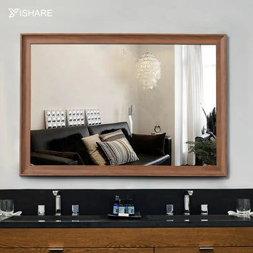 Modern Design Wood Frame Bathroom Vanity Mirror Wall Mounted Home Decor Directly from Factory
