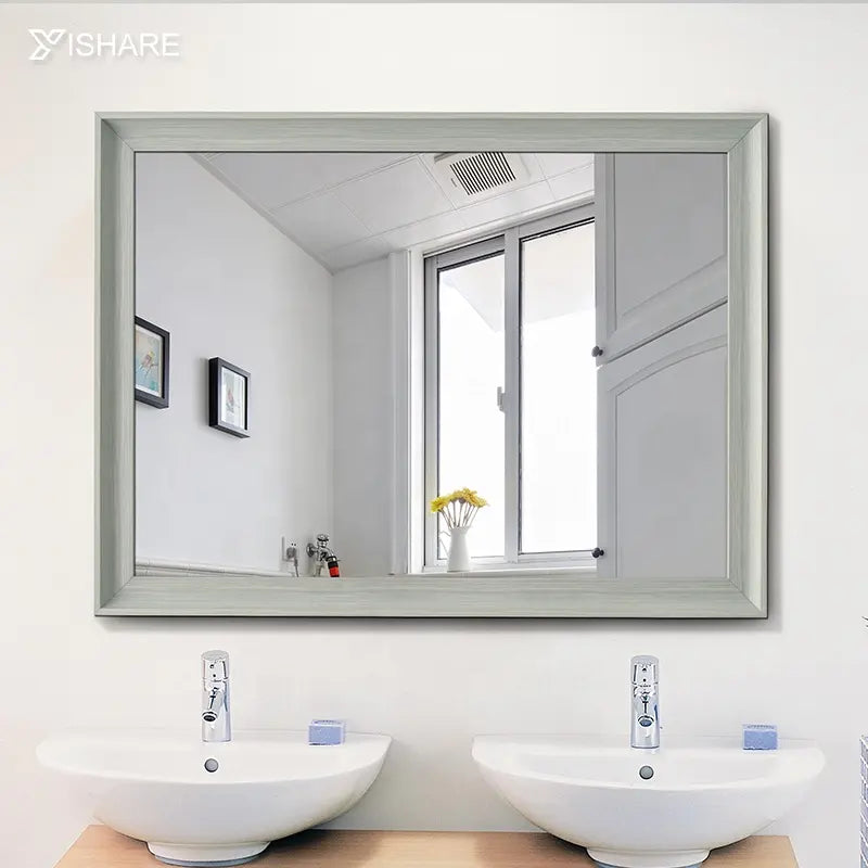 Modern Design Wood Frame Bathroom Vanity Mirror Wall Mounted Home Decor Directly from Factory