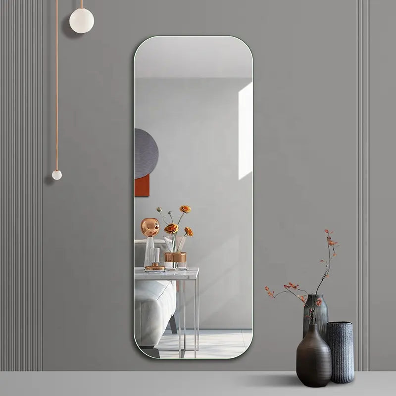 Light Luxury Frameless Rectangular Full Body Mirror Wall Decorative Dressing Mirrors