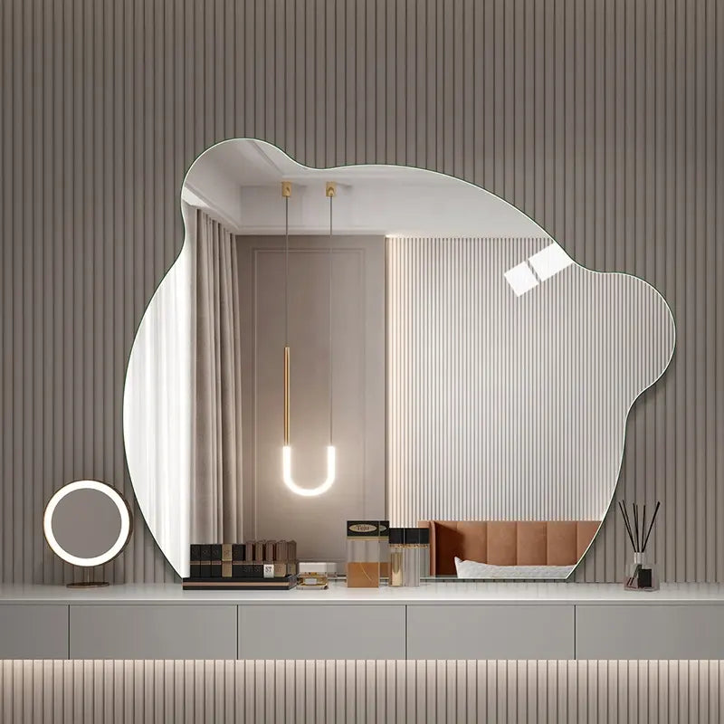 Creative Bear Shaped Irregular Mirror Wall Hanging Bath Mirrors Bathroom Makeup Mirrors