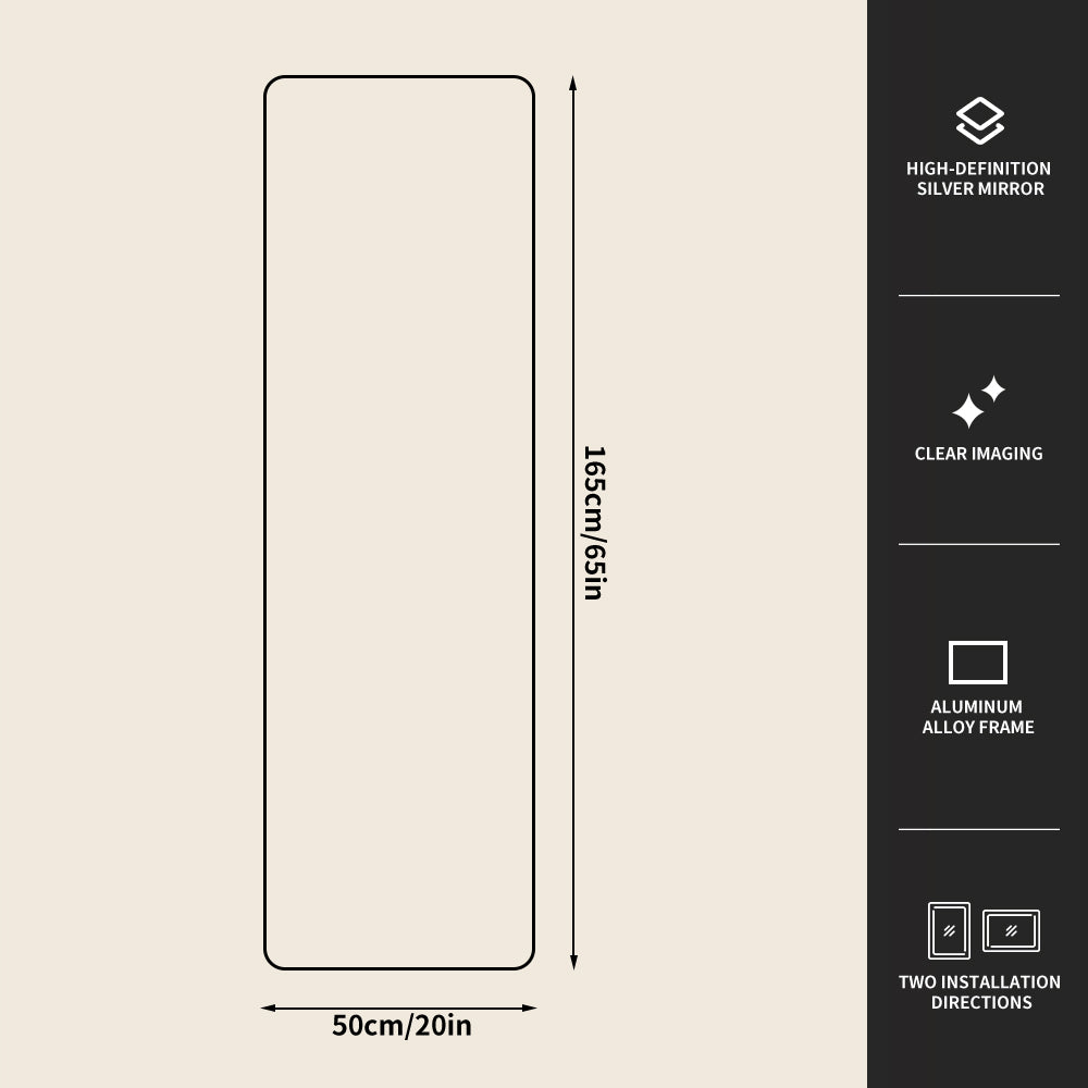 Yishare Frameless Explosion-Proof Full-Length Mirror