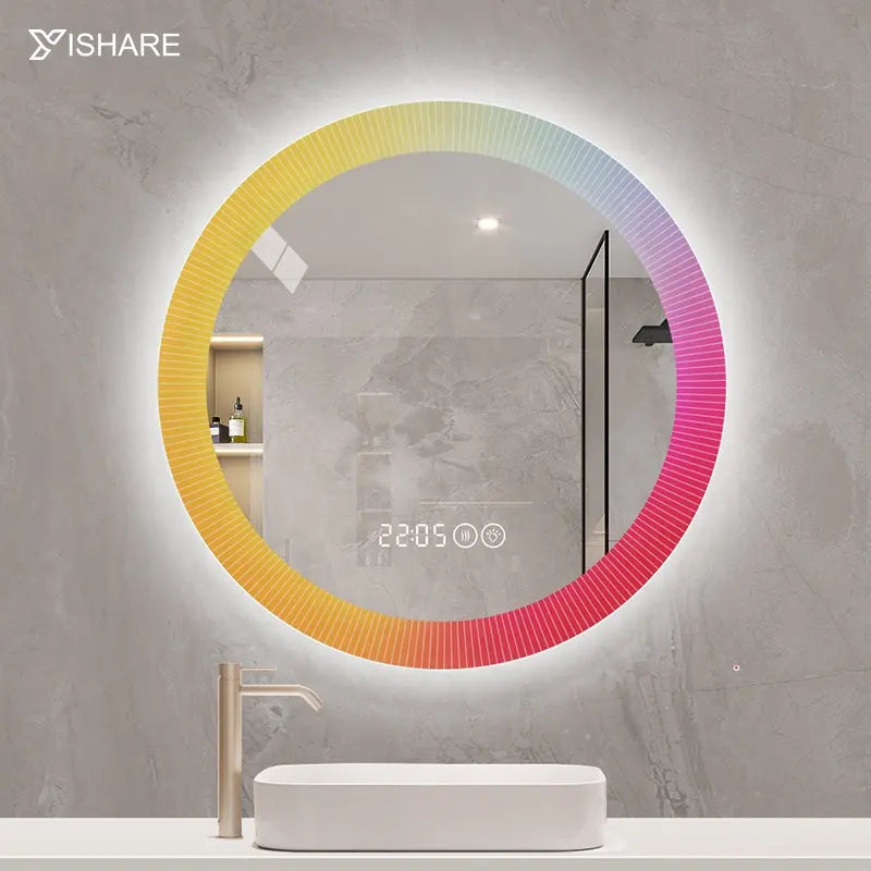 Factory Direct Modern LED Illuminated Dressing Table Mirror Smart Acrylic Frame Bathroom Vanity Mirror with Backlight IP44 Rated