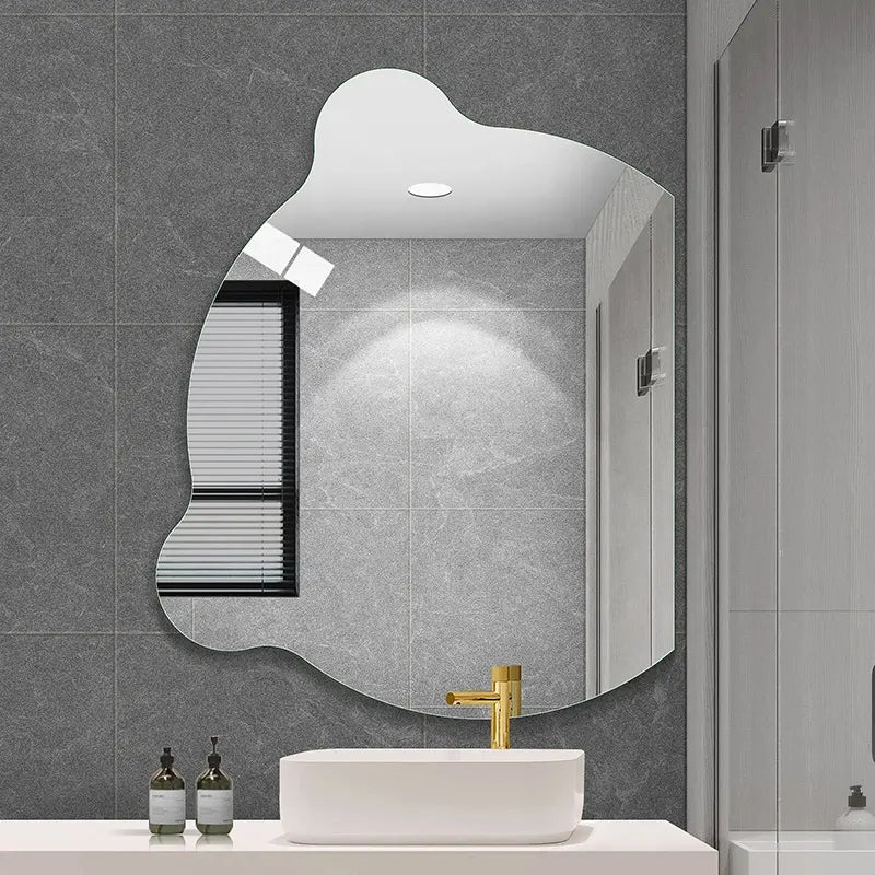Creative Bear Shaped Irregular Mirror Wall Hanging Bath Mirrors Bathroom Makeup Mirrors