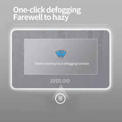 Modern Acrylic Bath Frame Smart Mirror with LED Lights Factory Direct Sale Touch Screen Illuminated