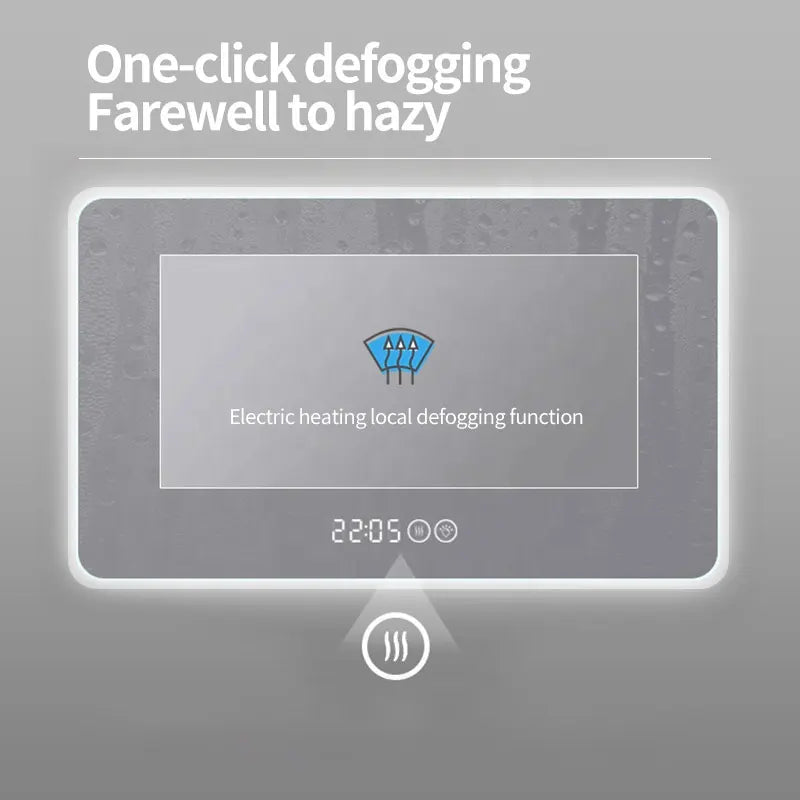 Modern Acrylic Bath Frame Smart Mirror with LED Lights Factory Direct Sale Touch Screen Illuminated