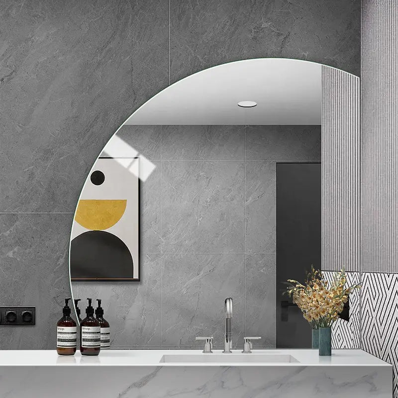 Factory Direct Sell Creative Home Decorative Wall Hanging Silver Shaving Mounted Bathroom Mirrors