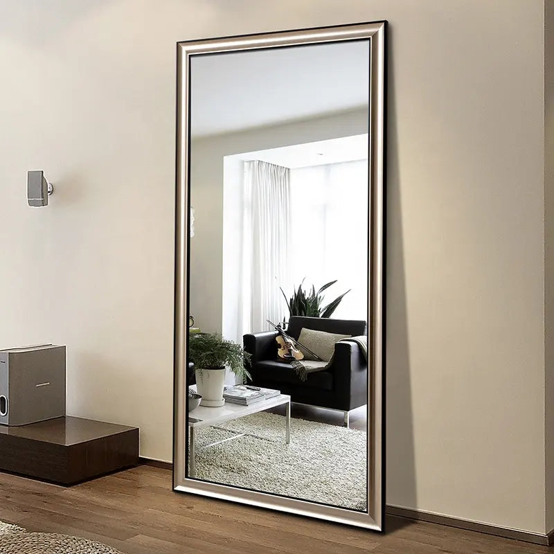 Modern Simple Decorative Wall-Mounted Dressing Mirror Bracket Elegant Full-Length Framed Mirror Handmade by Factory Direct