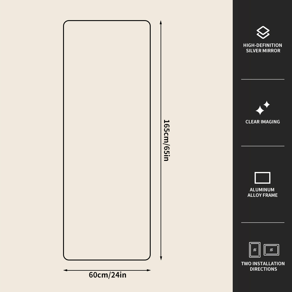 Yishare Frameless Explosion-Proof Full-Length Mirror