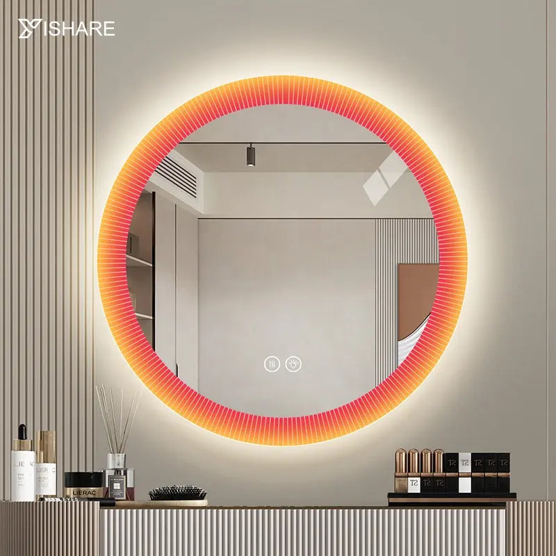 Factory Direct LED Bathroom Vanity Mirror Smart Lighted Acrylic Frame Touch Sensor Switch Illuminated Easy Hanging Installation